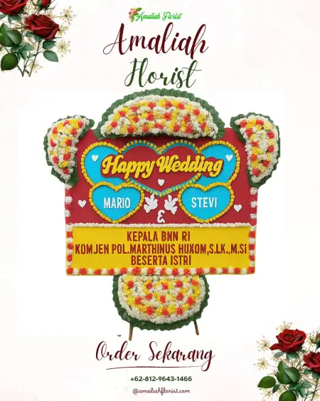 Papan Bunga Pernikahan Sonokulon
